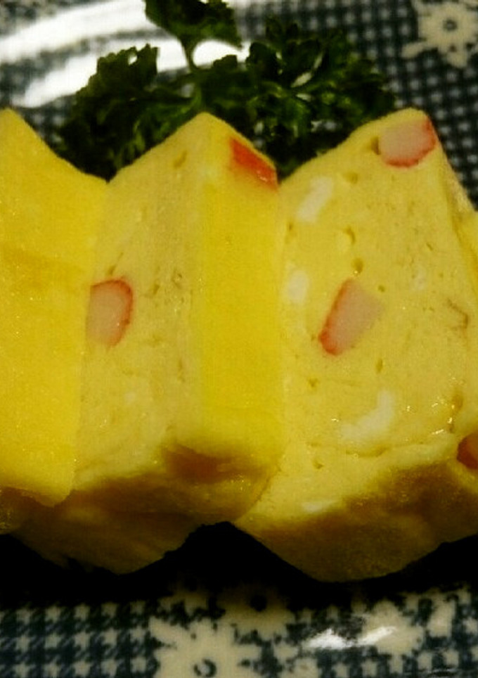 切ってみて★カニかま卵焼き-レシピのメイン写真