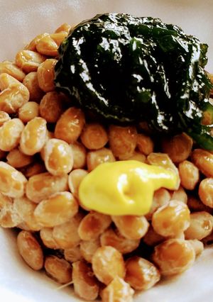 納豆☝海苔の佃煮カラシでごはんですよ～♪-レシピのメイン写真