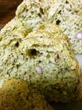 HBで緑茶がらとむかごのご飯パン