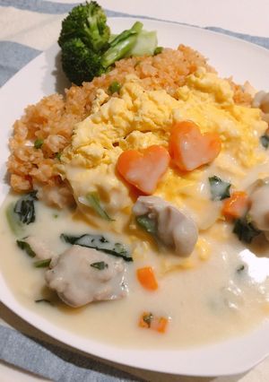 かける派☆オムシチュー-レシピのメイン写真