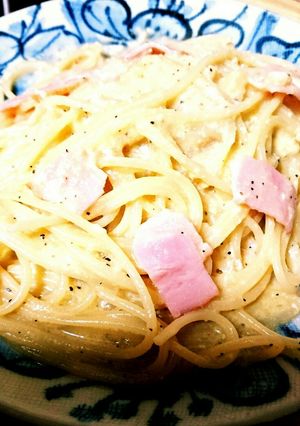 時短 簡単ポタージュと卵deカルボナーラ-レシピのメイン写真