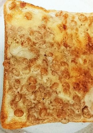 納豆チーズマヨトースト-レシピのメイン写真