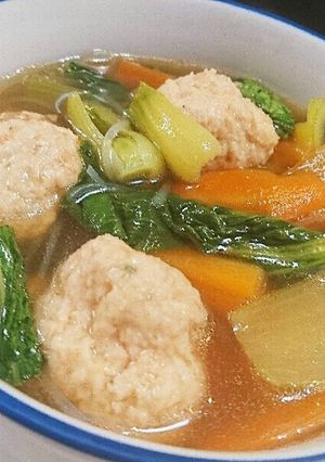 鶏団子とチンゲン菜の春雨スープ-レシピのメイン写真
