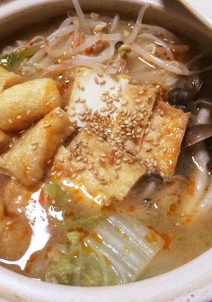 <一人鍋>胡麻味噌鍋-レシピのメイン写真