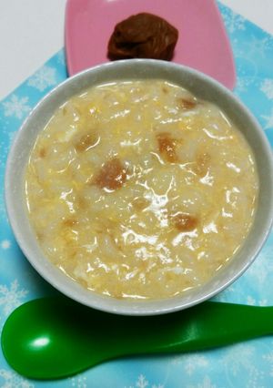 鮭フレークde鶏ガラ梅雑炊粥♡風邪等に*-レシピのメイン写真