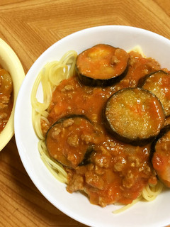 ナスのトマトソースのかけパスタ-レシピのメイン写真