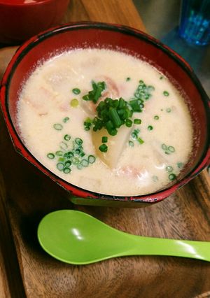 超簡単☆かぶとベーコンの豆乳スープ-レシピのメイン写真