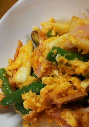 お弁当にも♪エリンギのオーロラ卵炒め-レシピのメイン写真