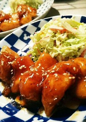 絶品！時短節約料理！鶏胸で柔らか甘酢だれ-レシピのメイン写真