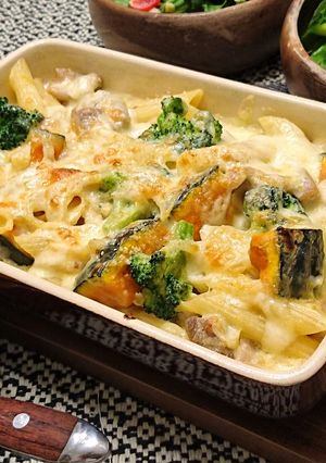 ゴロッと野菜と鶏肉のペンネグラタン。-レシピのメイン写真