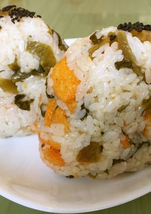 ☆めんたい棒 辛子高菜 おにぎり-レシピのメイン写真
