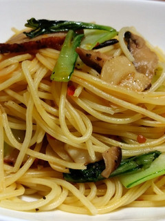 青梗菜と焼豚の中華なペペロンチーノ(風)-レシピのメイン写真