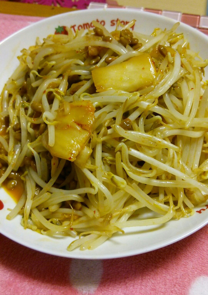もやしのキムチ納豆炒め-レシピのメイン写真
