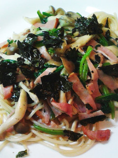 和風きのことほうれん草とベーコンのパスタ-レシピのメイン写真