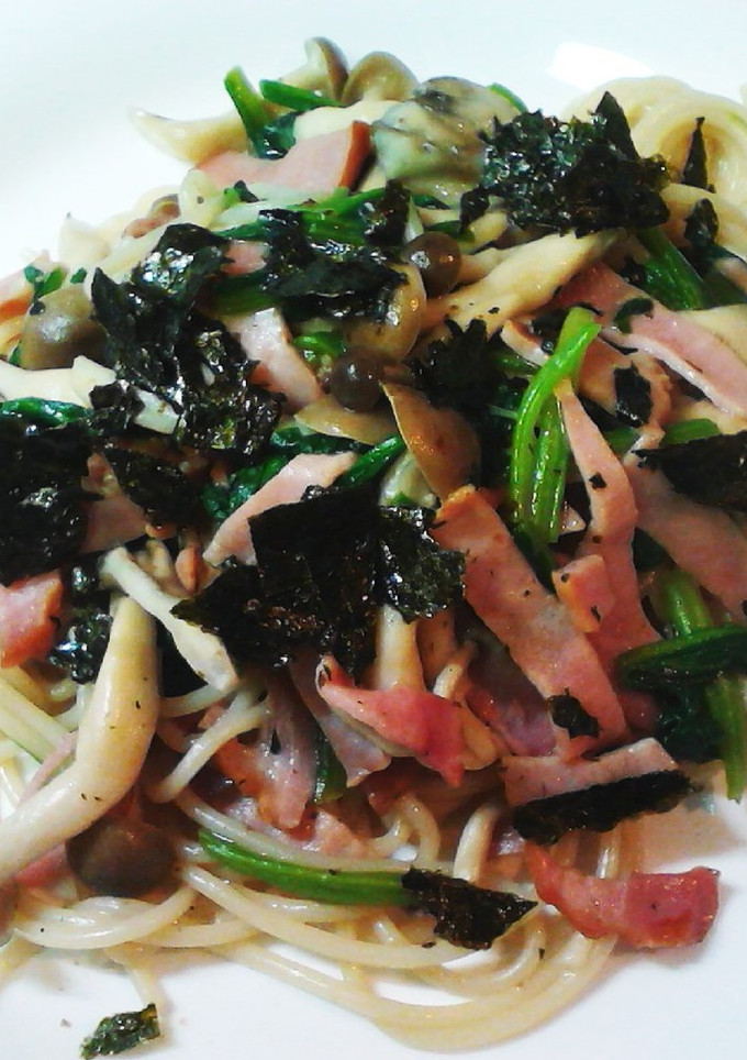 和風きのことほうれん草とベーコンのパスタ-レシピのメイン写真