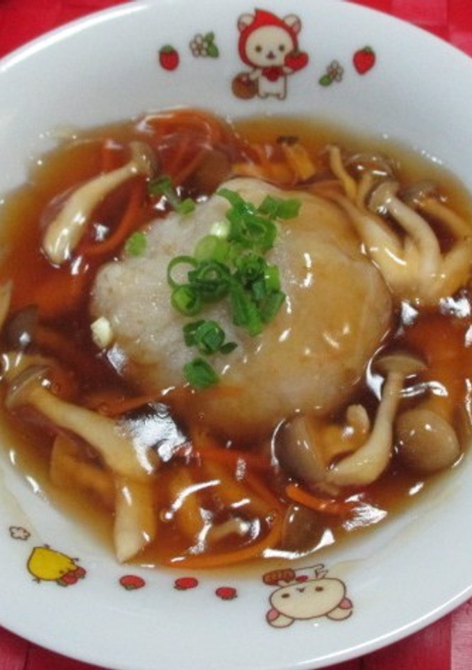簡単　きのこあんかけ蓮根まんじゅう-レシピのメイン写真