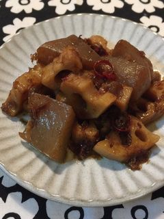 簡単♪蓮根とこんにゃくのおかか炒め煮-レシピのメイン写真