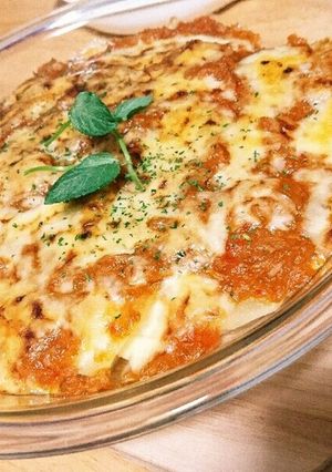 簡単！トマトソースでラザニア風グラタン-レシピのメイン写真
