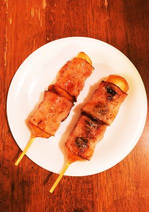 超簡単！夜食に！みたらし団子ベーコン巻き-レシピのメイン写真