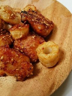 やわらか鶏胸肉とちくわの照り焼き♪-レシピのメイン写真