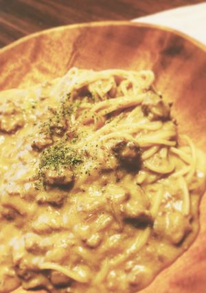 かける派★簡単ミートシチューパスタ-レシピのメイン写真