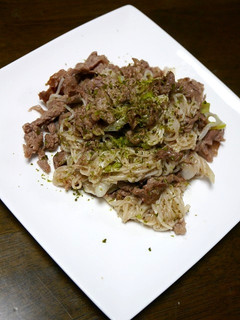 簡単!牛肉焼きそうめん-レシピのメイン写真