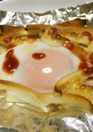 パンの耳と卵のトースト-レシピのメイン写真