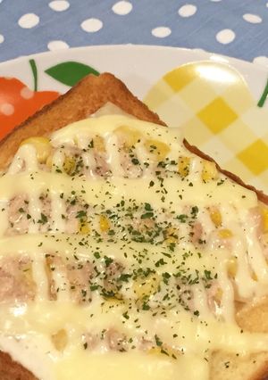 簡単☆３度焼き♬ツナマヨコーントースト♡-レシピのメイン写真