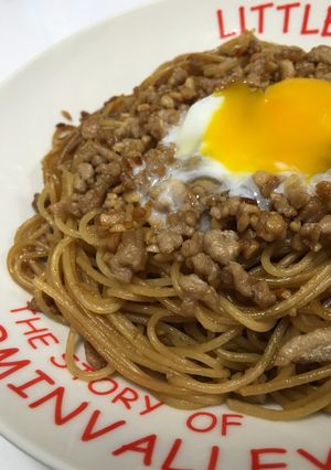 ☆挽肉と納豆のパスタ☆-レシピのメイン写真