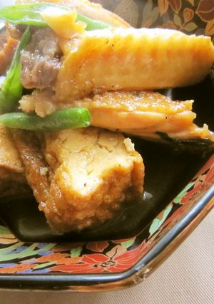 鶏肉（スペアリブ）と厚揚げの甘じょっぱ煮-レシピのメイン写真