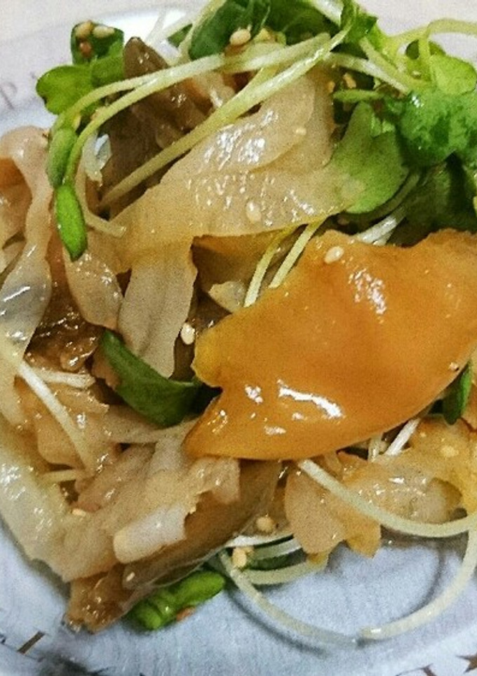 箸休めに簡単！ザーサイと塩クラゲの和え物-レシピのメイン写真