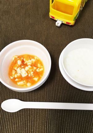 7か月離乳食。にんじんとお豆腐のだし煮-レシピのメイン写真