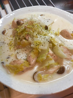 鍋1つで簡単♡白菜と鳥肉のクリーム煮-レシピのメイン写真