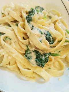 ツナ缶とほうれん草のクリームパスタ-レシピのメイン写真