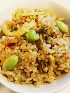 あさりと枝豆のガリバタ炊き込みご飯-レシピのメイン写真