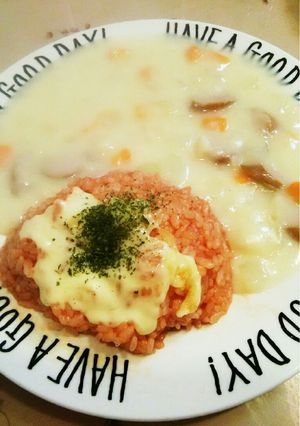 かける派♪シチューミクスでお手軽ドリア風-レシピのメイン写真
