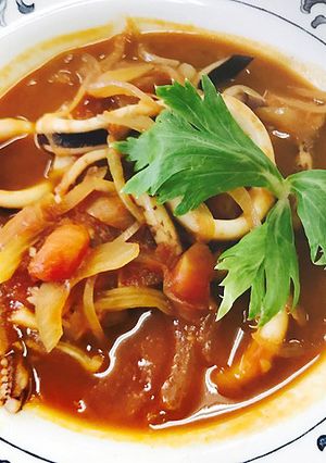 相性抜群のイタリアン！イカのトマト煮込み-レシピのメイン写真