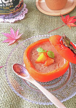 ブレンディで簡単♪濃厚*柿カフェプリン-レシピのメイン写真