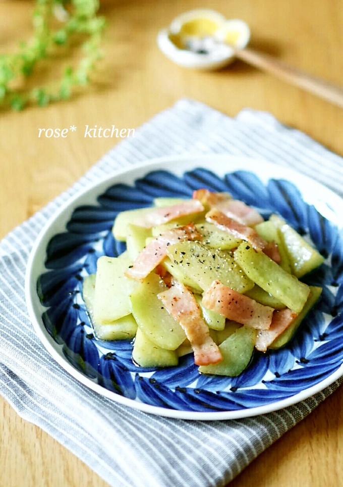 はやとうりのめんつゆバター炒め-レシピのメイン写真