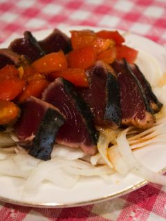 自家製☆トマトドレッシング&鰹のたたき-レシピのメイン写真