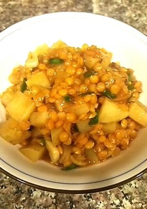 レンズ豆とじゃがいものトマト煮-レシピのメイン写真