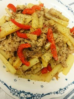 牛肉とじゃがいもの炒め物-レシピのメイン写真