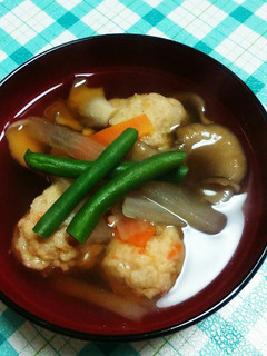綺麗にまぁるく♪基本の鶏ごぼうすり身汁♪-レシピのメイン写真