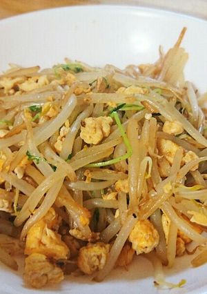 節約!豆苗ともやしの卵炒め-レシピのメイン写真