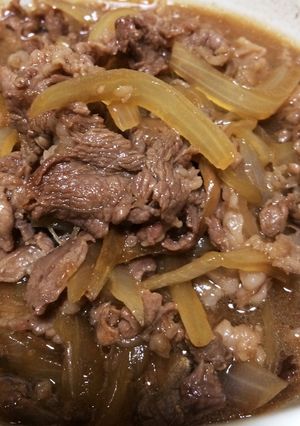 牛丼&肉うどんに☆牛肉と玉ねぎの甘辛煮-レシピのメイン写真