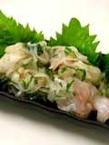 ■白身魚の梅しそ和え■