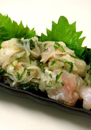 ■白身魚の梅しそ和え■-レシピのメイン写真