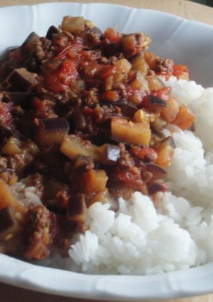 ひき肉となすのトマトカレー-レシピのメイン写真