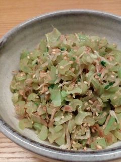 大根の葉(茎)とちりめんじゃこの炒め物-レシピのメイン写真