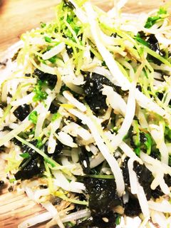 豆苗ともやしの韓国海苔和え-レシピのメイン写真